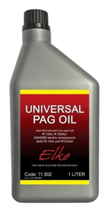 Elke Universal PAG kompressorolja med UV-färgämne, 1 l, R-134a / R-1234yf och Sanden elektriska kompressorer