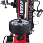 Röd Rotary däckmaskin