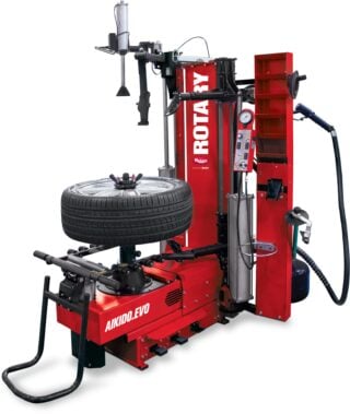Rotary däckmaskin
